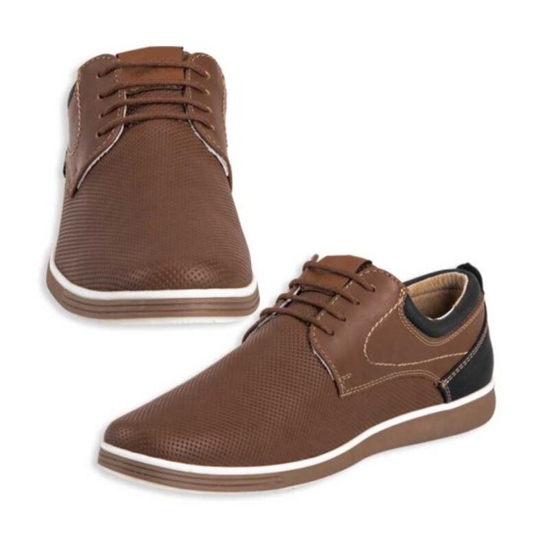 Zapatos Para Hombre Casual Color Negro/ Marrón 617