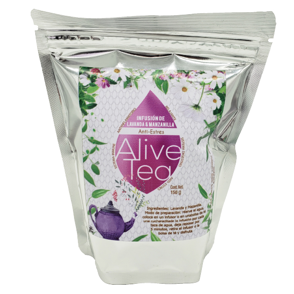  Alive Tea Infusión lavanda y mazanilla, especial para saborizar la segunda fermentación de kombucha o para disfrutarlo como infusión 150g 