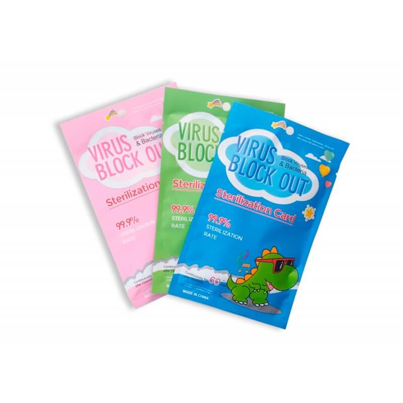 20 Tarjetas Sanitizantes Virus Block Out Para Niños