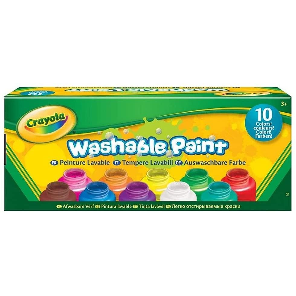 Crayola. Pintura lavable, 10 colores surtidos 