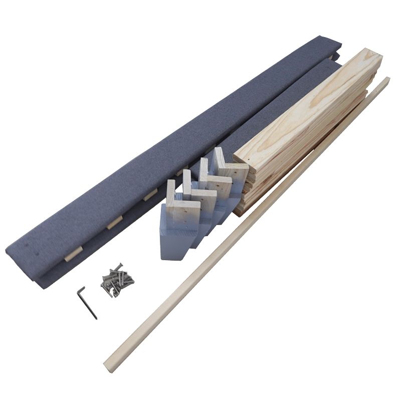 Base de Cama Individual Armable con Madera Sólida de Pino en color Gris Box Spring en estilo Nórdico NORVAL