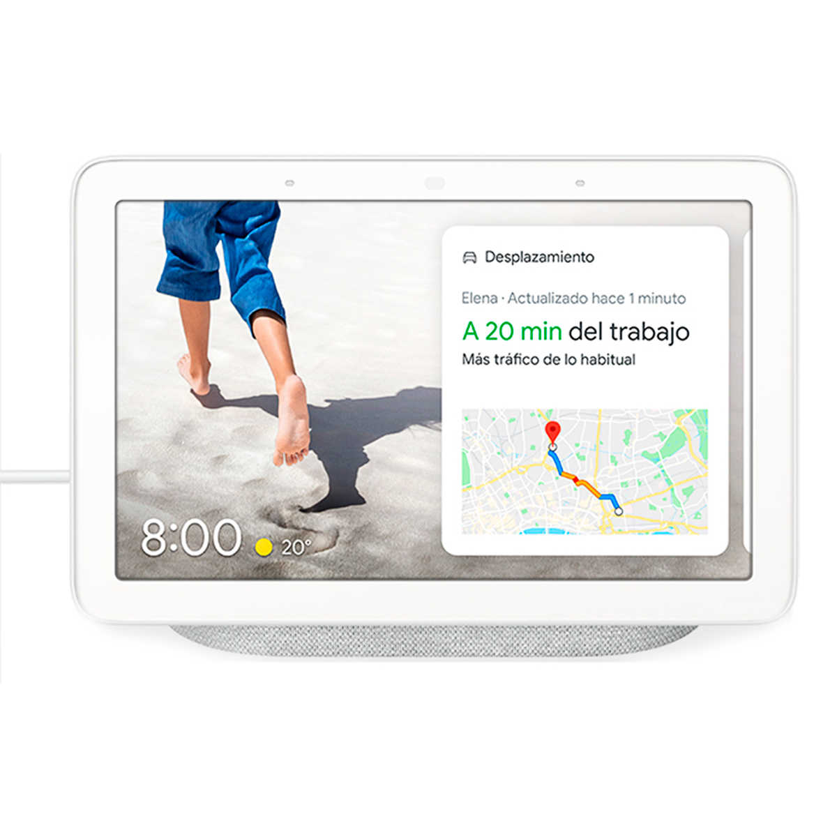Google Nest Hub Con Pantalla - Gris Claro
