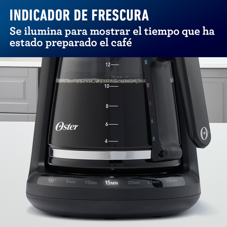 Cafetera Con Pantalla LED Programable Oster BVSTRF100-013 - Negro