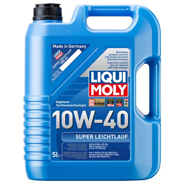 Aceite para Motor, Liqui Moly, Super Leichtlauf SAE, 10W-40, Sintético, 5 L