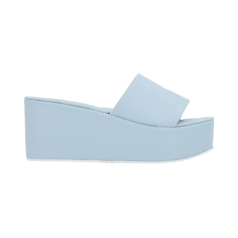 Sandalia De Plataforma Casual Azul Celeste Pastel Para Mujer