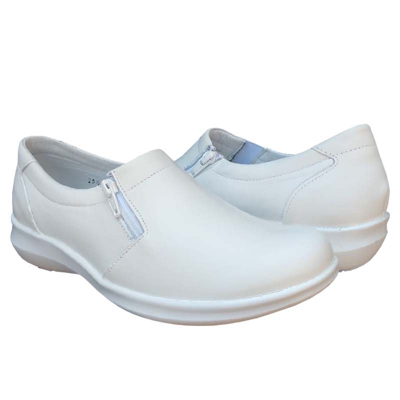 Zapato 20hrs Mujer Enfermera Blanco Comodidad Confort Piel 149