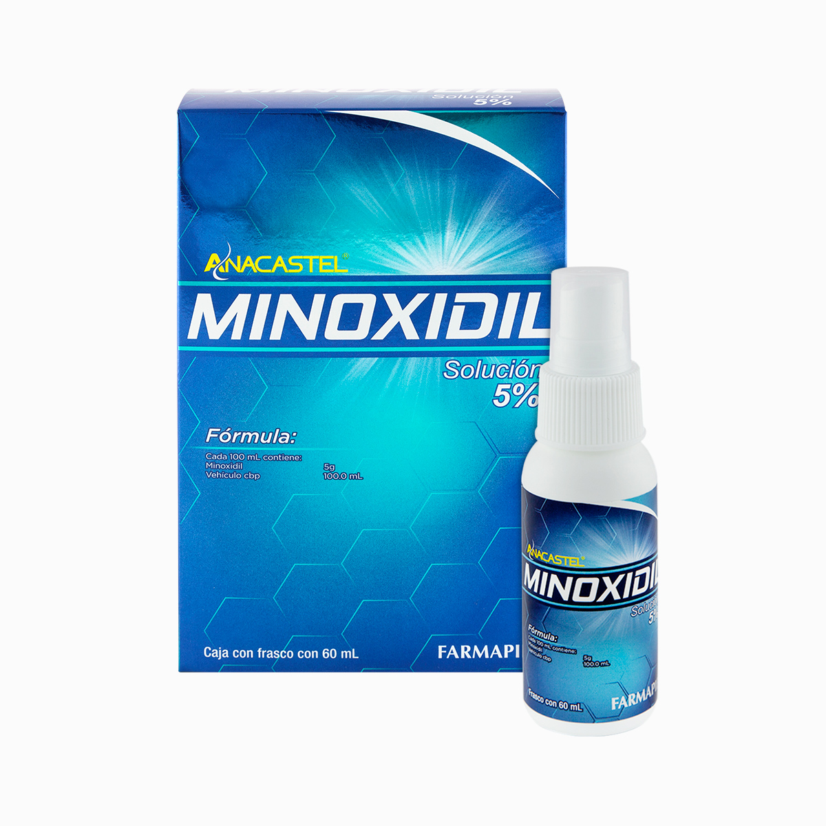Tratamiento Cabello Y Barba Minoxidil 5% Frasco 60ml 