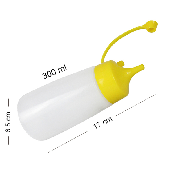 Botella Dispensadora De Salsa Exprimidor 300 Ml Dos Colores 0-007
