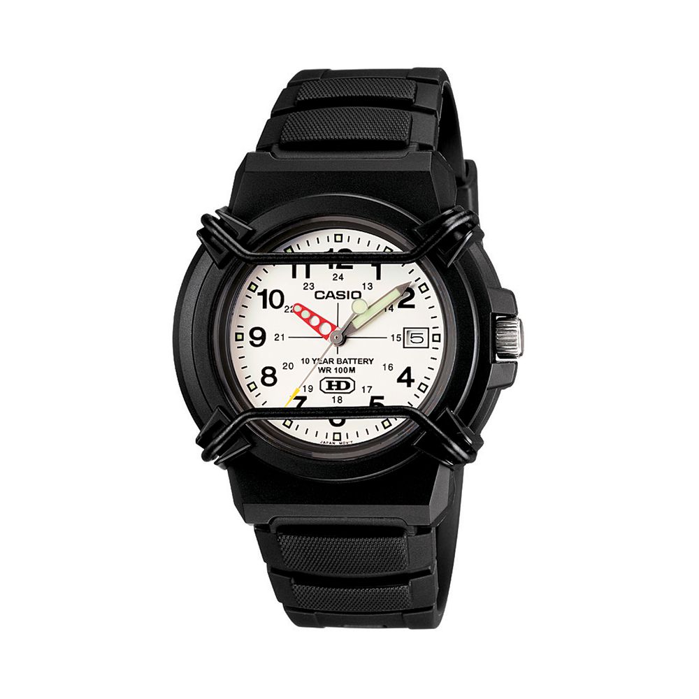 Casio Reloj de cuarzo para hombre con correa de resina, negro, 17 (Modelo:  W-800H-1BVCF), Negro -, Classic