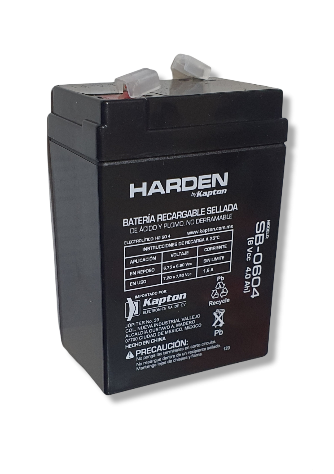 BATERIA RECARGABLE 6V 4A PARA BASCULA, CARRITO MONTABLE