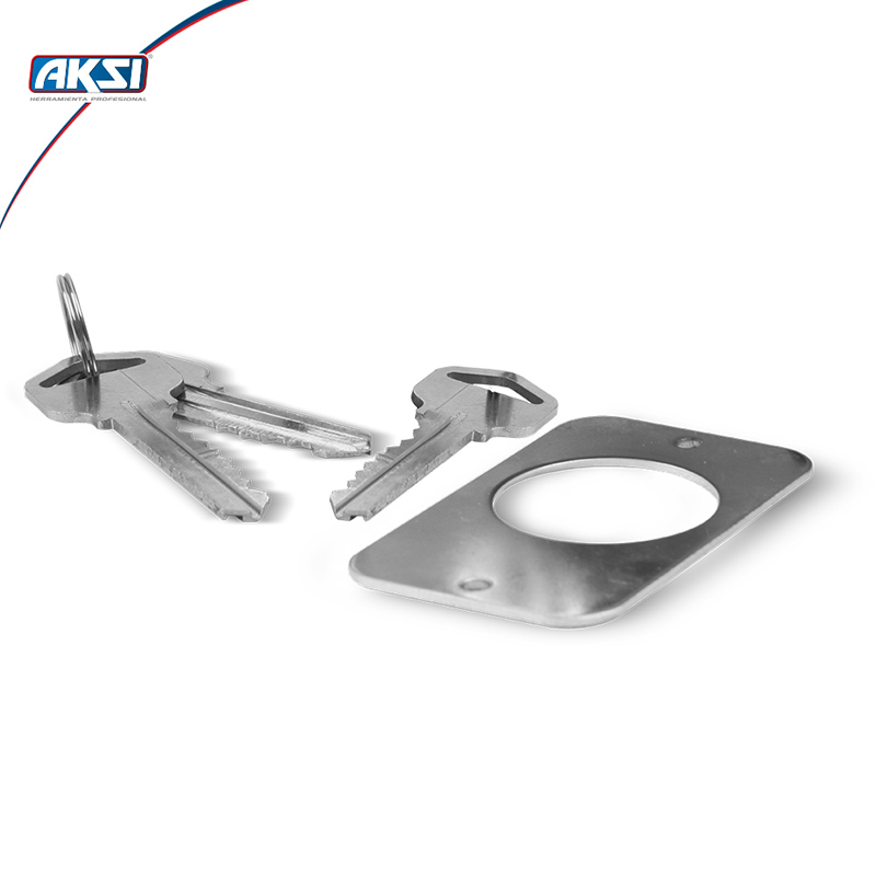 CERRADURA SOBREPONER AKSI - IZQUIERDA - de llave tradicional. Incluye 3 llaves 