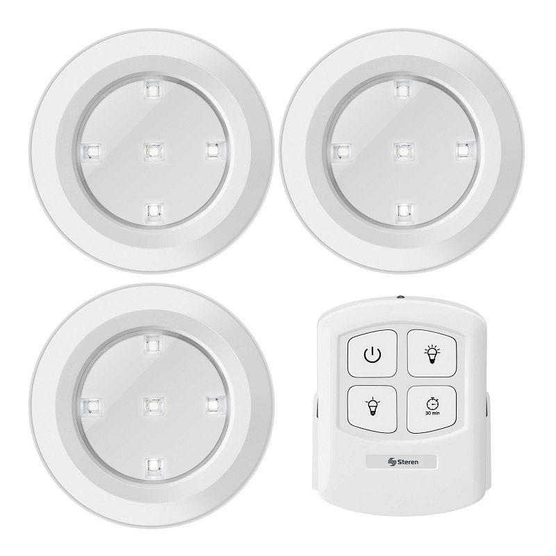 JUEGO DE 3 LAMPARAS LED CON CONTROL REMO - LAM-066 - STEREN