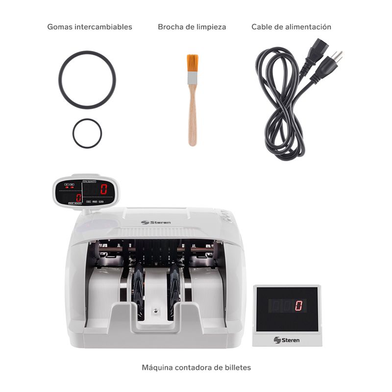 CONTADORA DE BILLETES CON DETECTOR - BILL-100 - STEREN