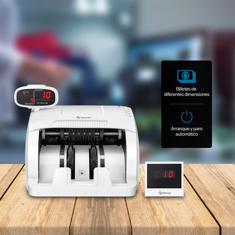 CONTADORA DE BILLETES CON DETECTOR - BILL-100 - STEREN