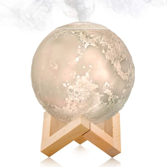 Humidificador Luna Lámpara 3d Aromaterapia Luz Difusor