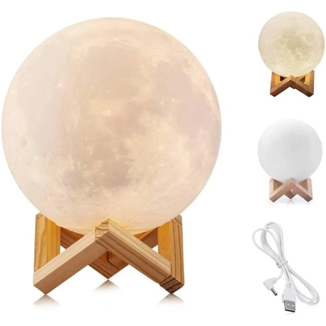 Humidificador Luna Lámpara 3d Aromaterapia Luz Difusor