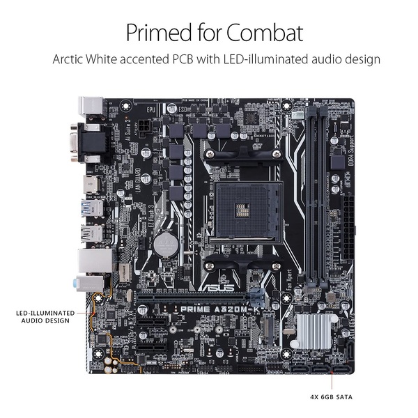 Tarjeta Madre Asus Prime A320M-K / Motherboard AM4 