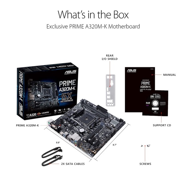 Tarjeta Madre Asus Prime A320M-K / Motherboard AM4 
