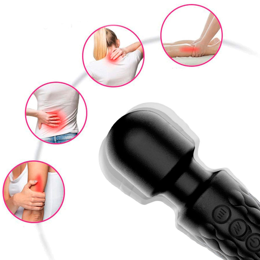 Potente Masajeador Vibrador - Masajeador Inalámbrico, Impermeable y Recargable