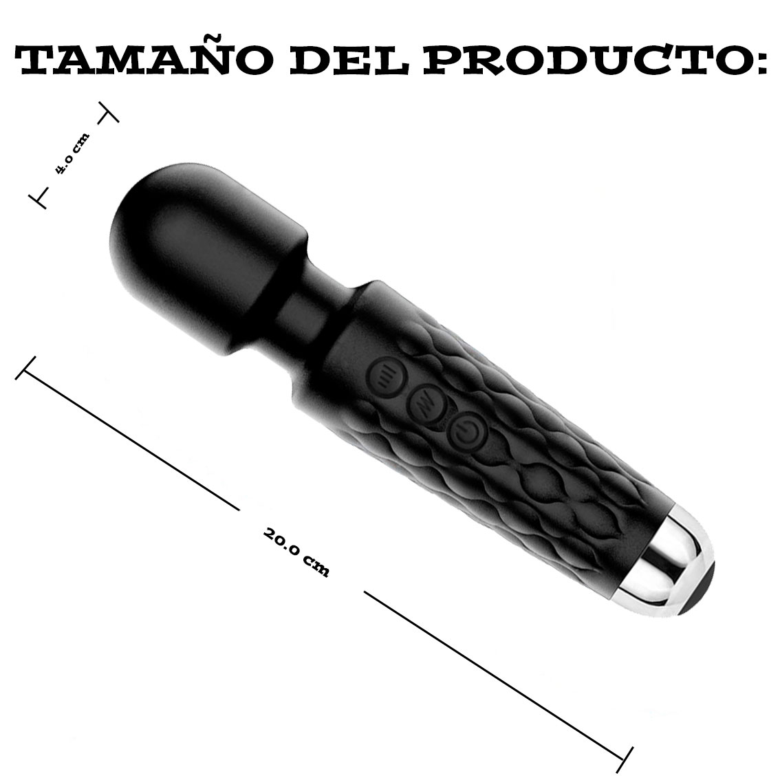 Potente Masajeador Vibrador - Masajeador Inalámbrico, Impermeable y Recargable