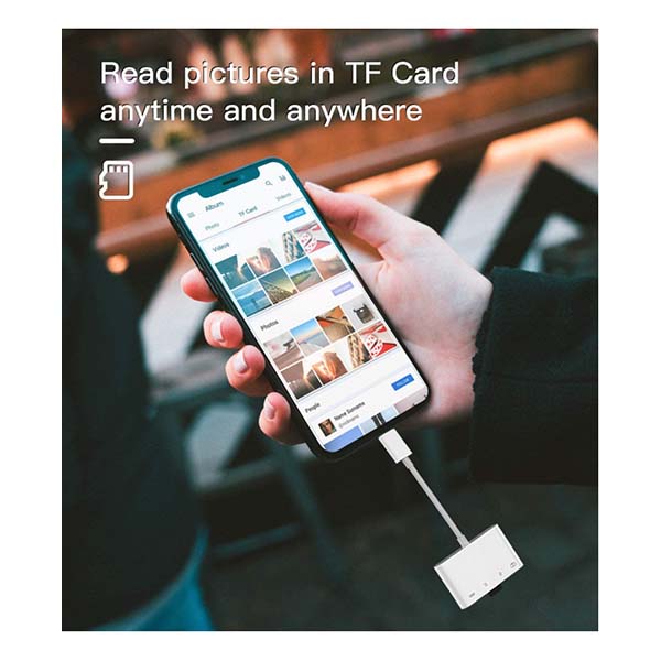 Adaptador de tarjeta de memoria Micro SD TF Lightning macho a USB 3.0 hembra, cable OTG para Apple iPhone 11 12 Mini Max Pro xs xr x se2 7 8plus iPad air A conector Flash Stick Drive divisor