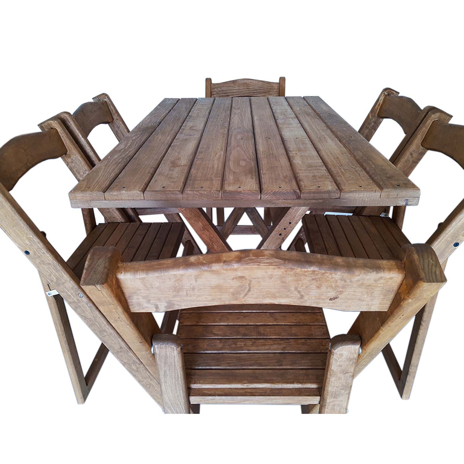 Comedor Alto Rectangular Modelo Del Bosque 6 personas 120x80x102 . Rústico Tratable . Leer Descripción