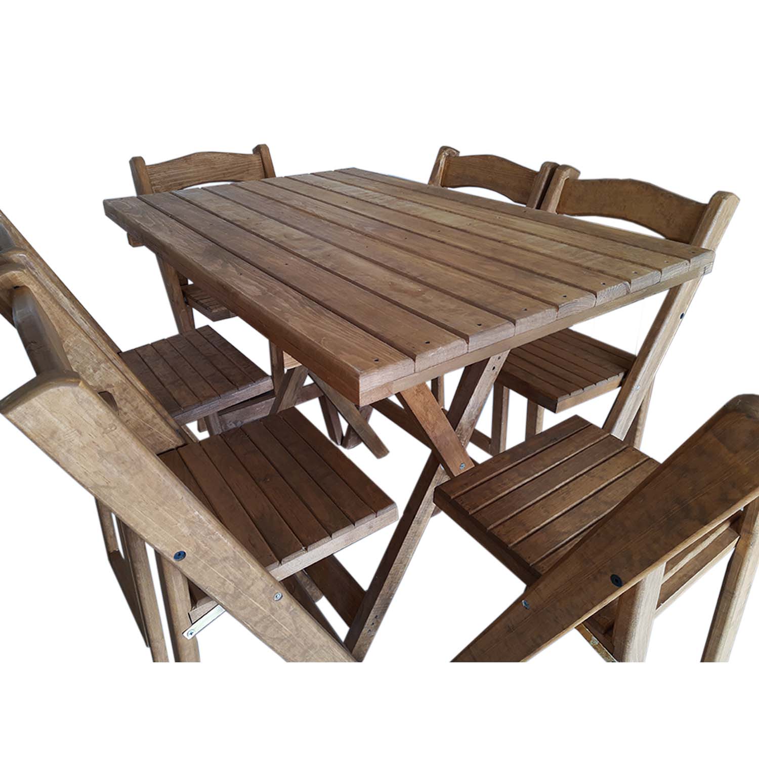 Comedor Alto Rectangular Modelo Del Bosque 6 personas 120x80x102 . Rústico Tratable . Leer Descripción