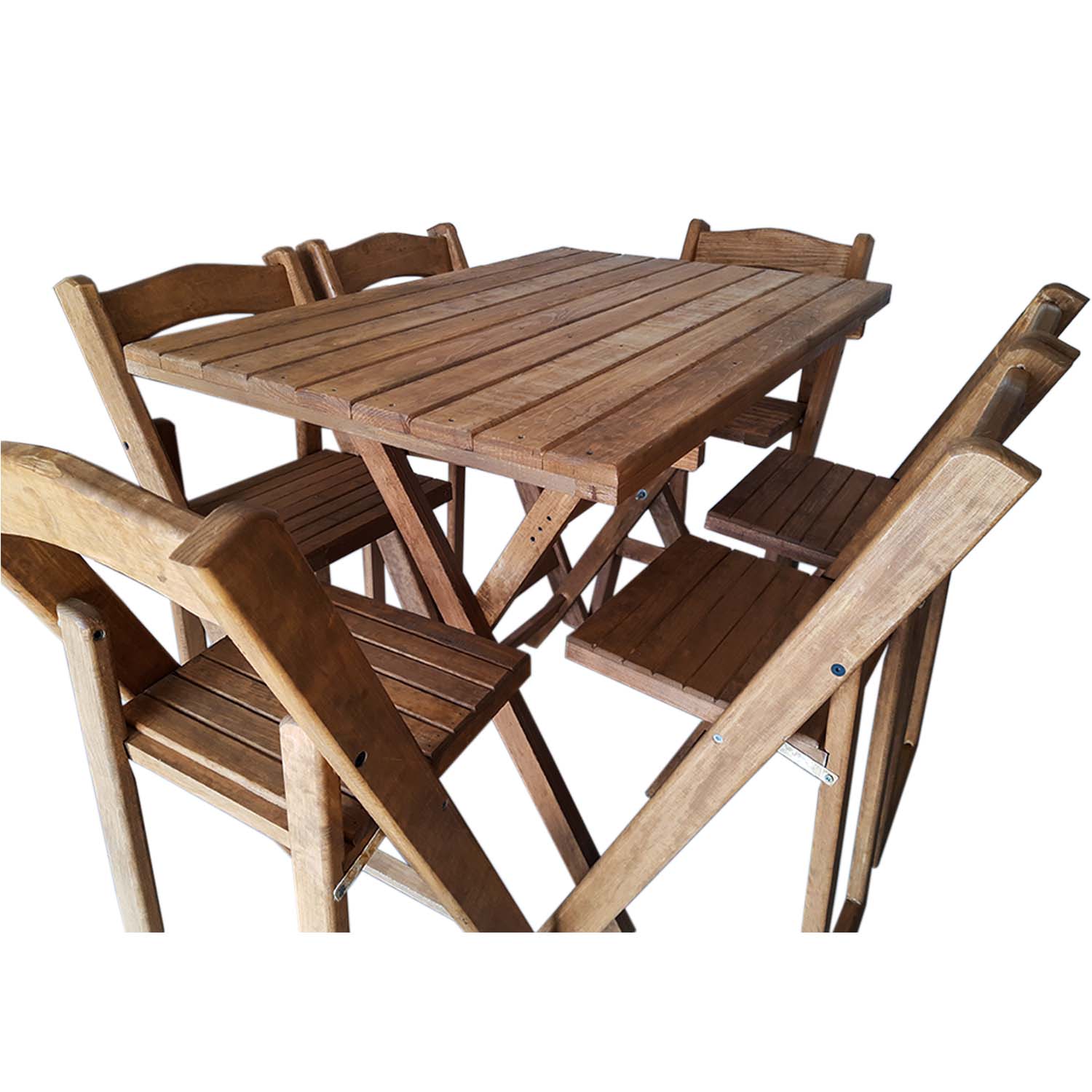 Comedor Alto Rectangular Modelo Del Bosque 6 personas 120x80x102 . Rústico Tratable . Leer Descripción