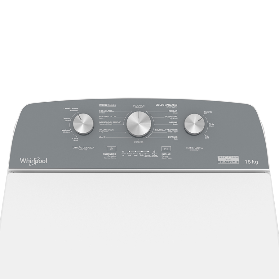 Lavadora Carga Superior Xpert System 18 Kg Whirlpool 8MWTW1813MJM