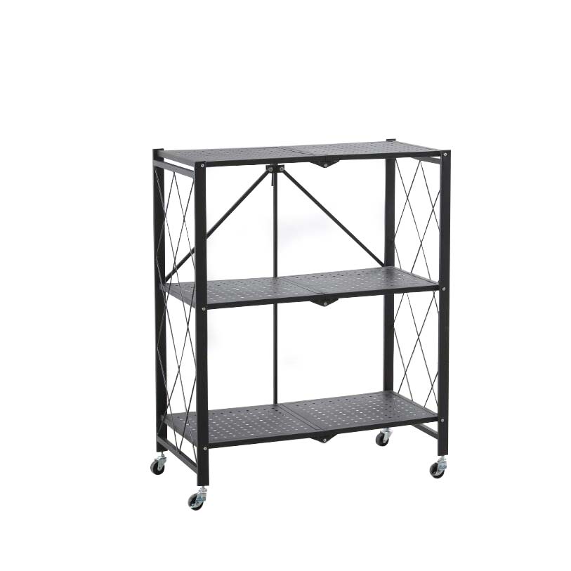  Estante Metalico Anaquel Plegable Reforzado 3 Niveles para Almacenamiento 