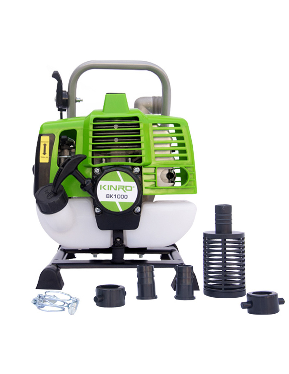 MOTOBOMBA PORTATIL KINRO BK1000 AUTOCEBANTE DE 1"X1" CON MOTOR DE 2 TIEMPOS 