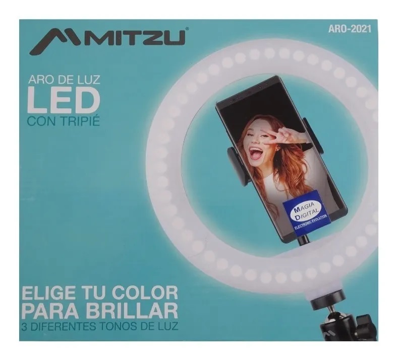 ARO DE LUZ LED CON TRIPIE MITZU ARO-2021 3 TONOS DE LUZ 