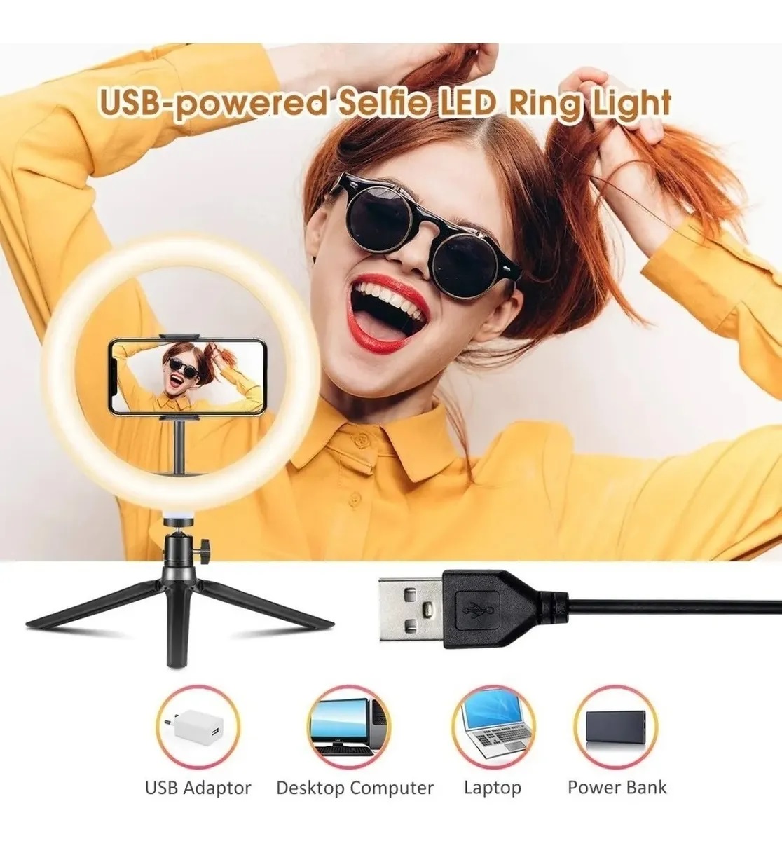 ARO DE LUZ LED CON TRIPIE MITZU ARO-2021 3 TONOS DE LUZ 