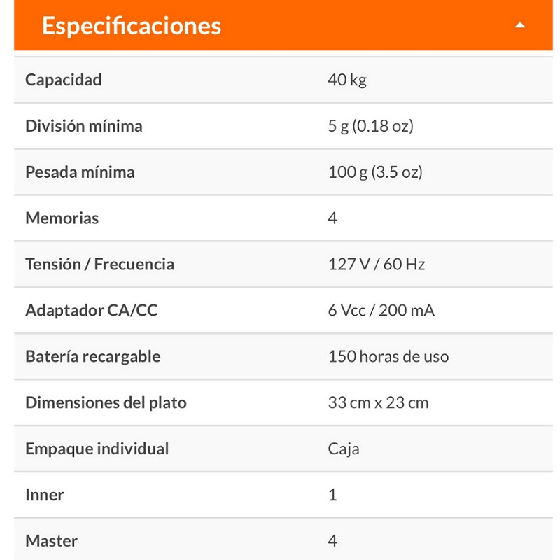 Bascula Electrónica Multifunciones Hasta 40Kg Truper BASE-40 Calidad Premium Comercio Comerciante Tienda Tiendas