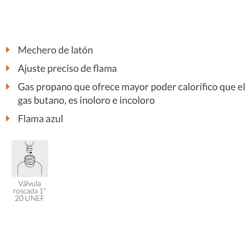Cilindro de Gas Propano con Mechero de 400g Azul Truper KIT-GAS-400A Plomeria Soldar Soldadura en cobre Plomo