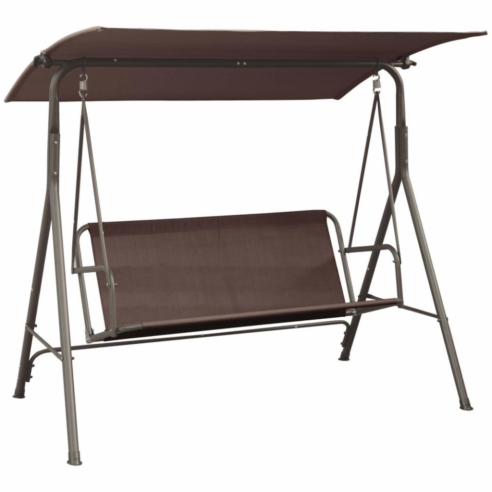 Columpio Para Jardin De Dos Plazas Mainstays Chocolate