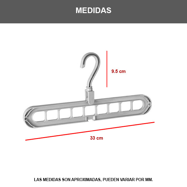 Gancho de Plástico para Ropa Ahorra Espacio Antideslizamiento 