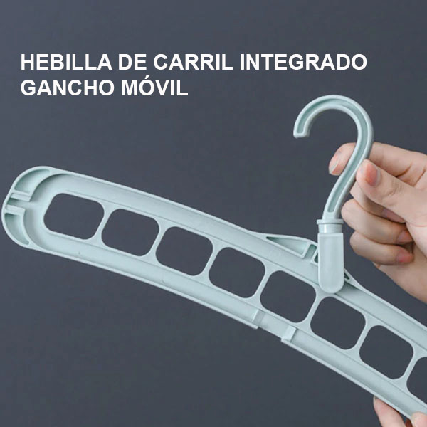 Gancho de Plástico para Ropa Ahorra Espacio Antideslizamiento 