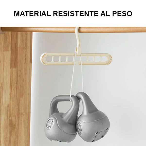 Gancho de Plástico para Ropa Ahorra Espacio Antideslizamiento 
