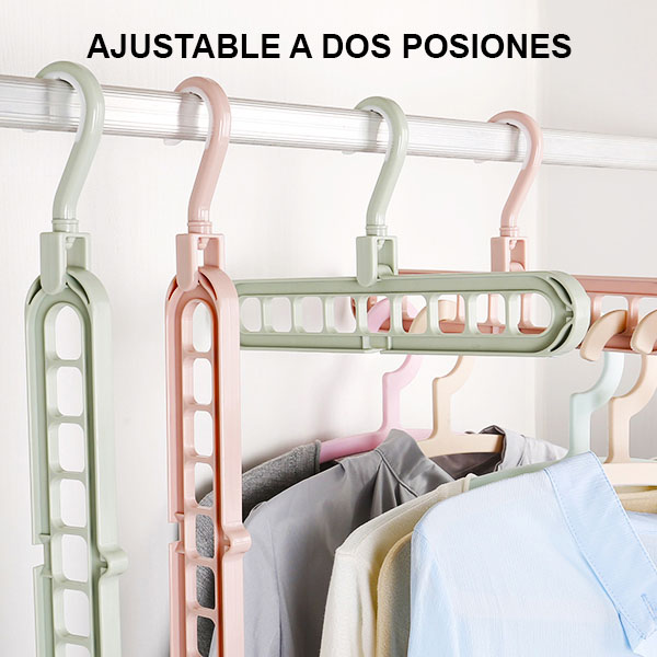 Gancho de Plástico para Ropa Ahorra Espacio Antideslizamiento 