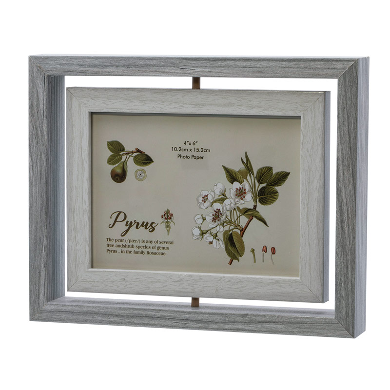 Portaretrato Giratorio Madera Regalo Novios Cuadros Decorativos Moda Hogar hw112 4x6