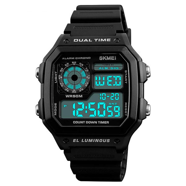Reloj para Hombre, Deportivo, Digital, Correa Silicón, Ajustable 