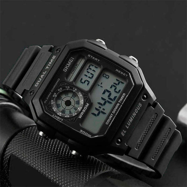 Reloj para Hombre, Deportivo, Digital, Correa Silicón, Ajustable 