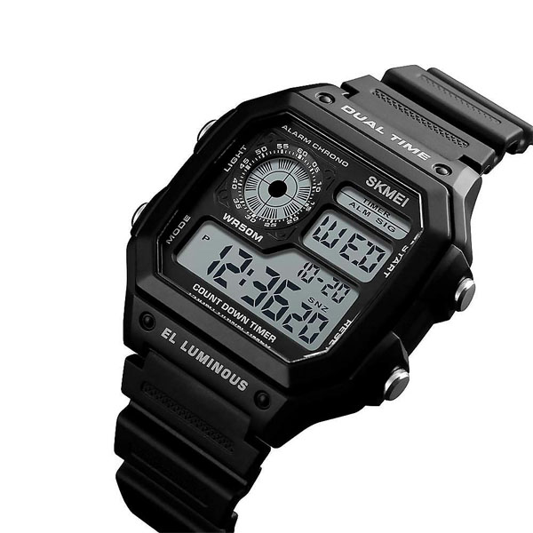 Reloj para Hombre, Deportivo, Digital, Correa Silicón, Ajustable 