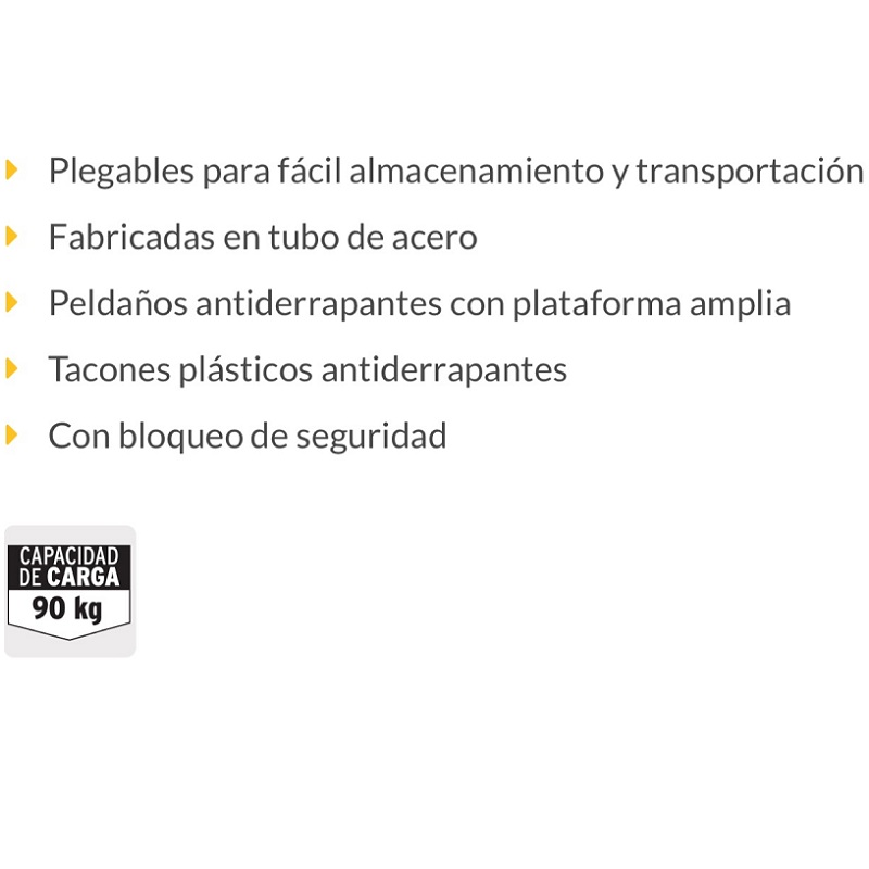 Escalera Escalerilla Tubular tipo Tijera de Acero Plegable 4 Peldaños-Escalones , Uso Domestico-Casa Negocio Papeleria Jardín Pretul ESTU-4P 