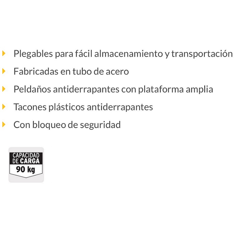 ESCALERA TUBULAR PLEGABLE DE 2 PELDAÑOS CON BARANDAL Uso Domestico-Papelerias-Jardin ESTU-2PB        rdin Pretul 