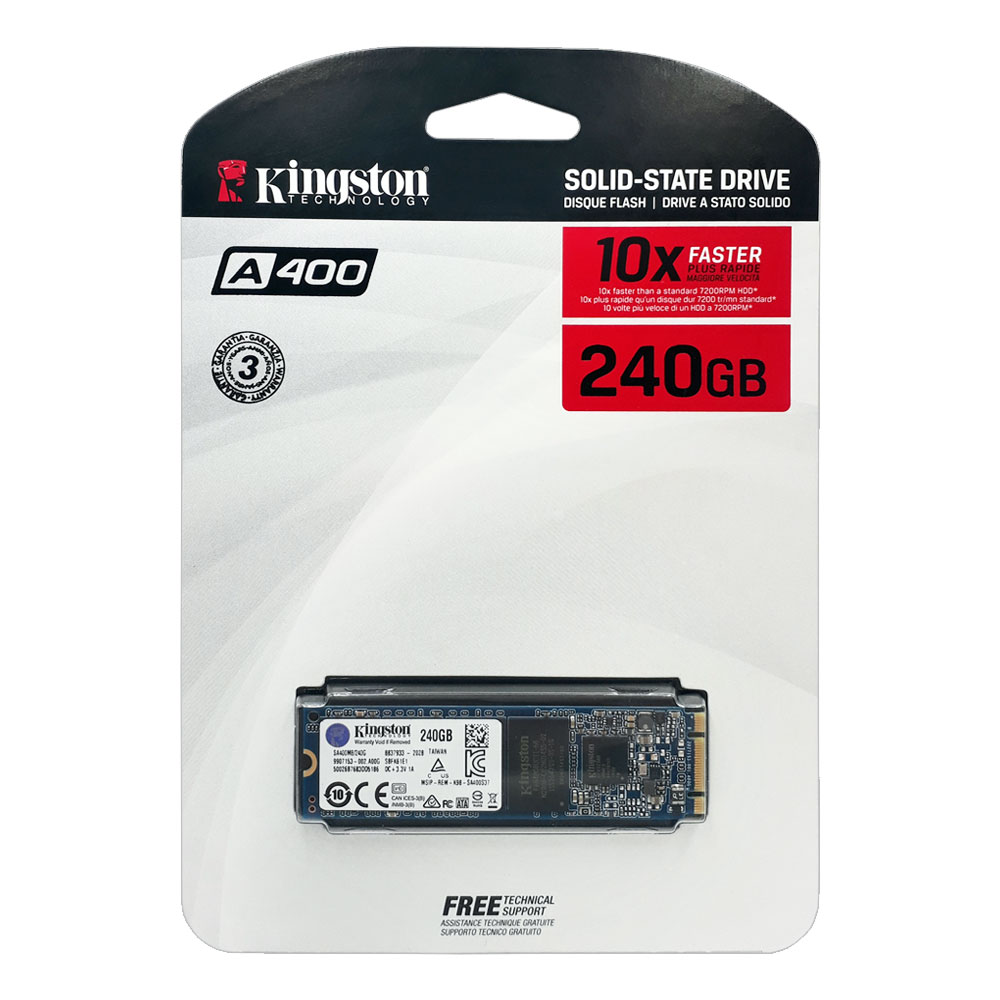 Unidad de Estado Solido SSD 240GB Kingston SA400M8/240G color Negro