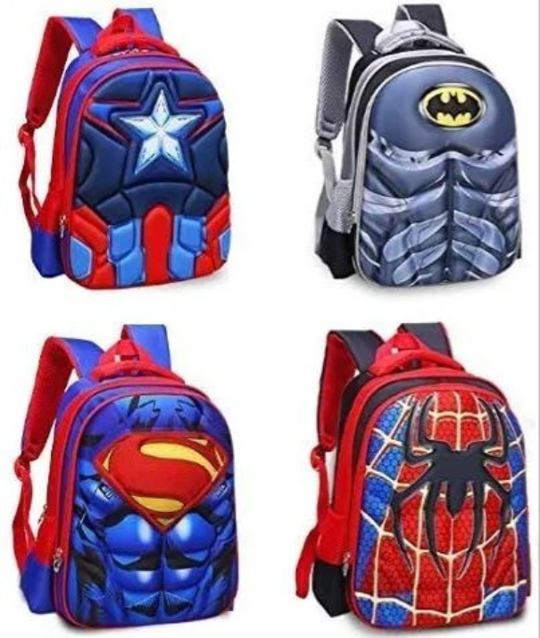 Mochila Escolar Infantil Súper Héroes 3d Avengers Niño Niña