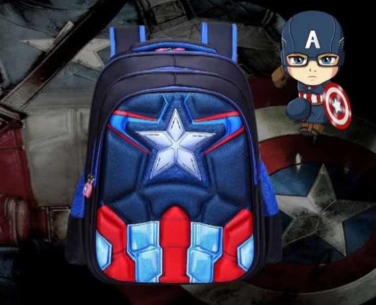 Mochila Escolar Infantil Súper Héroes 3d Avengers Niño Niña