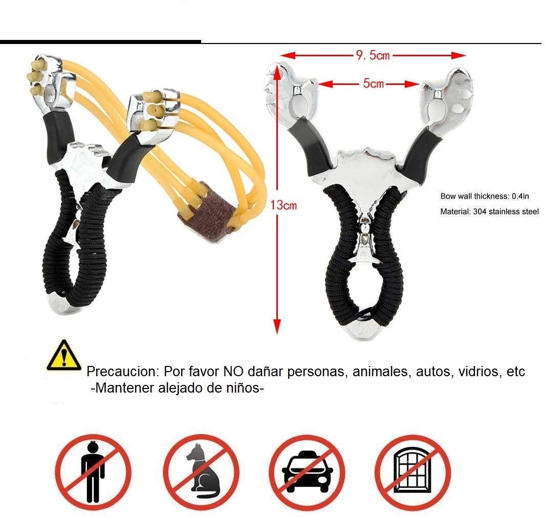 RESORTERA SLINGSHOT DE ACERO
